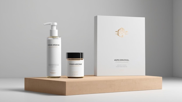 Minimalist Skincare and Candle Packaging Mockup