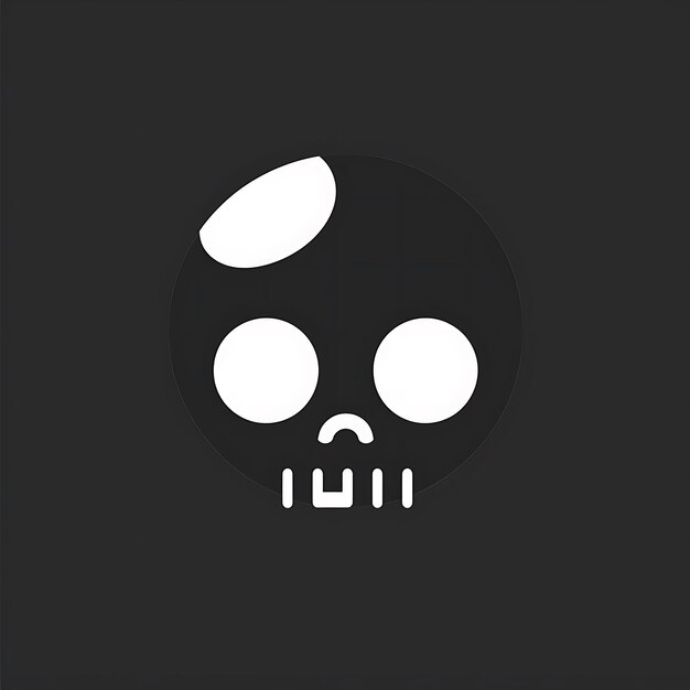 Photo minimalist skull emoji