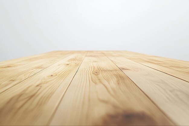 Photo minimalist solid wood table surface with soft lighting