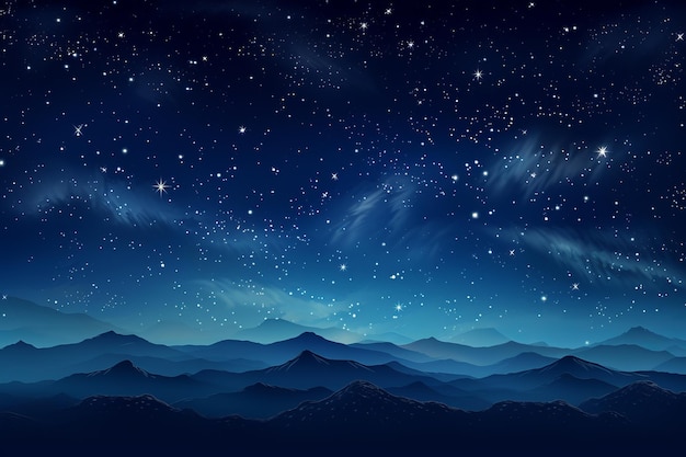 Minimalist Starry Night Sky Background Generative AI