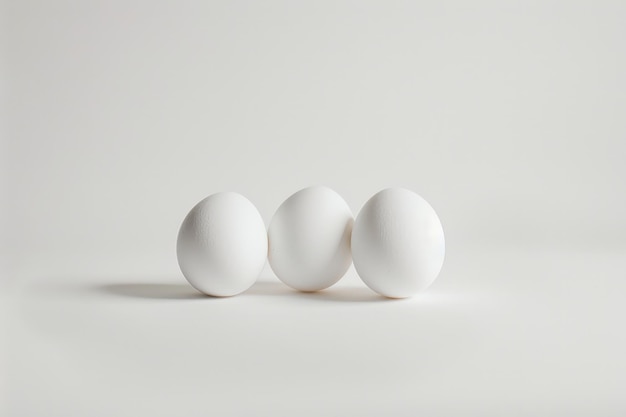 Minimalist still life of white eggs on white background Nikon Z7 II