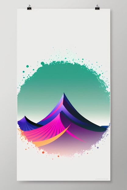 Photo minimalist style modern art creation gradient color wallpaper background illustration design