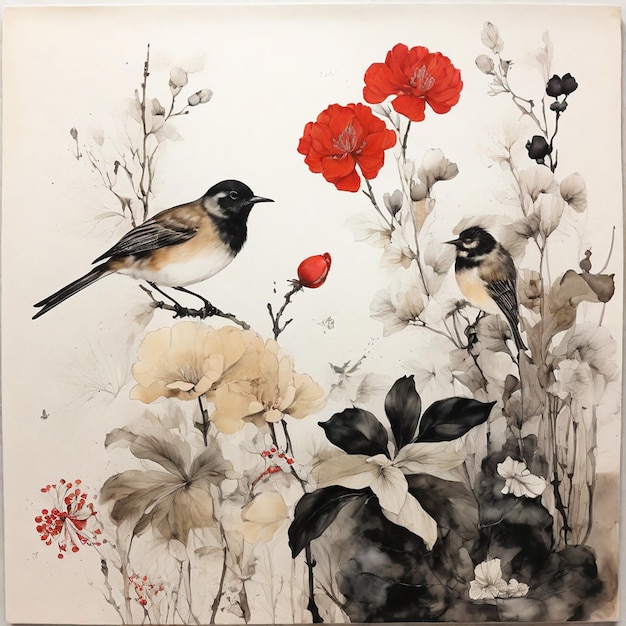 A Minimalist Traditional Chinese Ink Painting