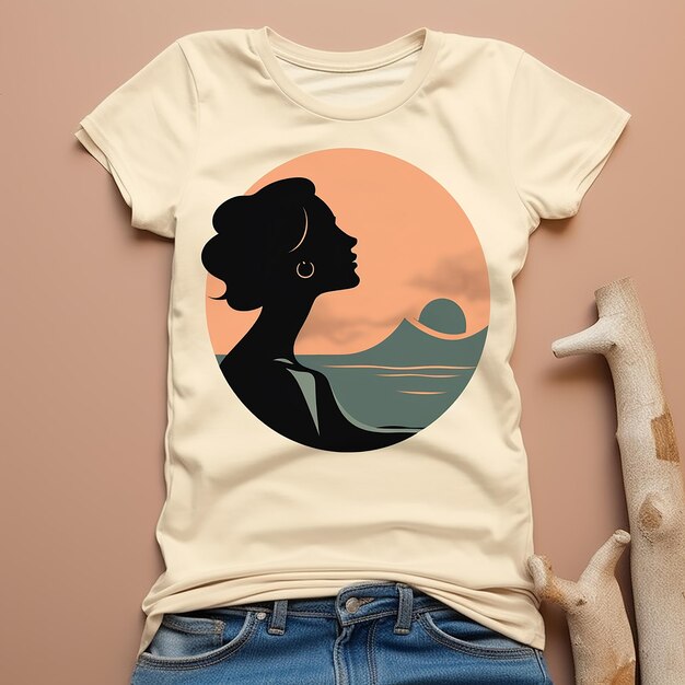 A minimalist tshirt design with a vintage twist