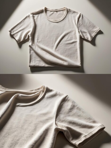 Photo minimalist tshirt mockup with editable design