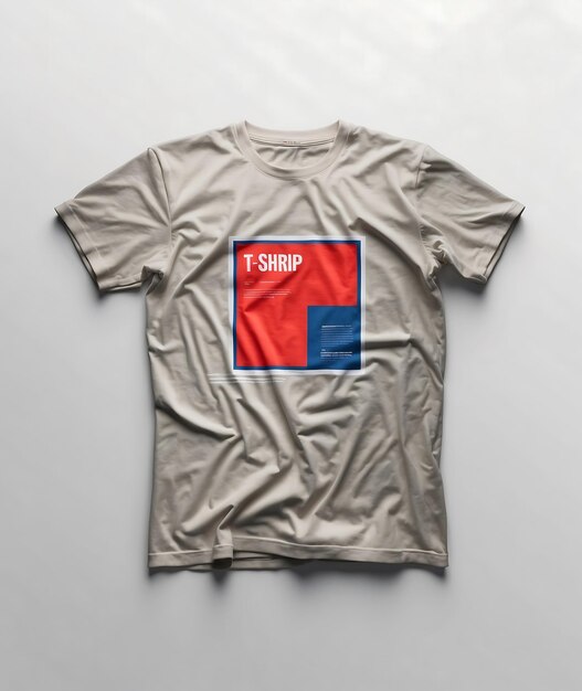 Photo minimalist tshirt mockup with editable design