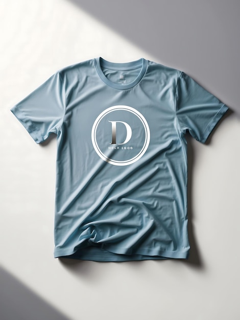 Photo minimalist tshirt mockup with editable design