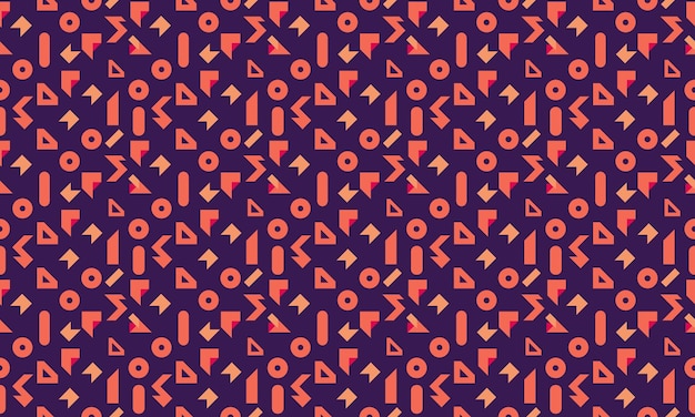 Minimalist Typography Design Geometric Shapes Seamless Pattern for Wallpaper Background