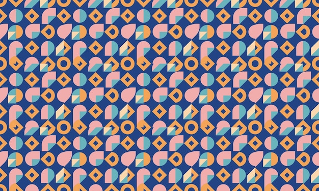 Minimalist Typography Design Geometric Shapes Seamless Pattern for Wallpaper Background