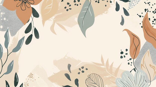 Minimalist watercolor floral background