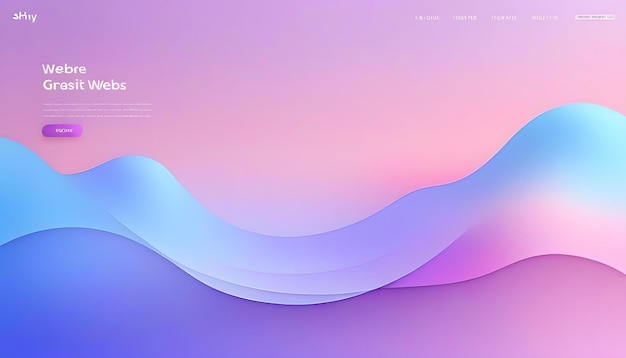 Photo a minimalist website banner with a gradient of blue pink and purple hues