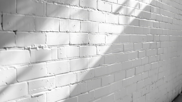 Minimalist white brick wall with subtle shadows perfect for text overlay