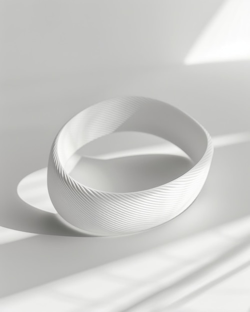 Photo minimalist white wristband mockup a sleek and modern design showcase