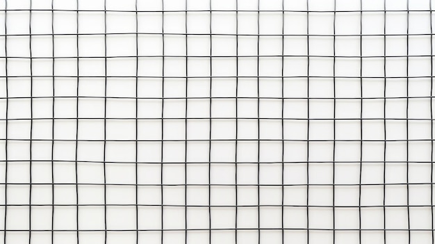 Minimalist Wire Wall Grids on White Background