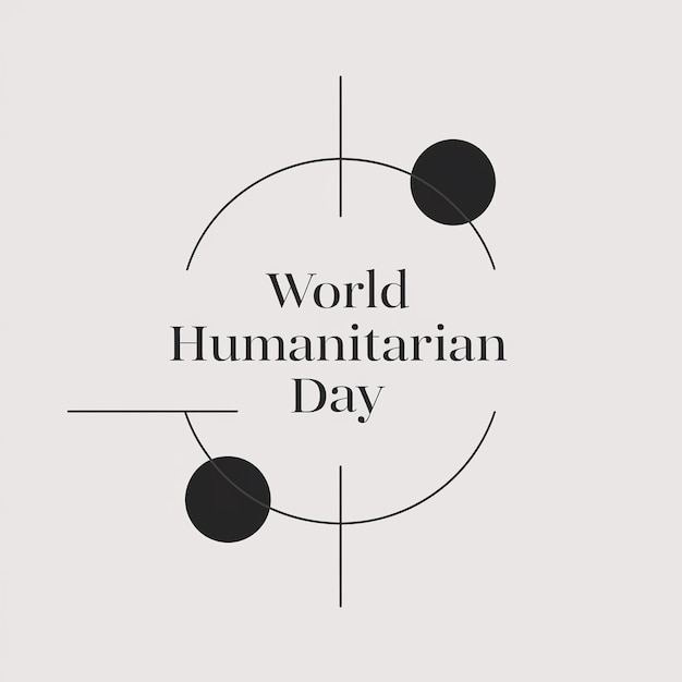 Photo minimalist world humanitarian day poster with geometric shapes