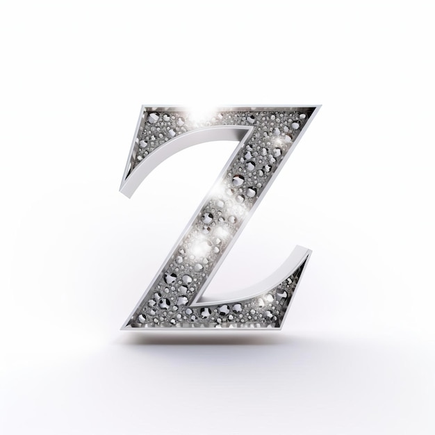 Photo minimalist z lettermark logo with rhinestones in jimmy choo style