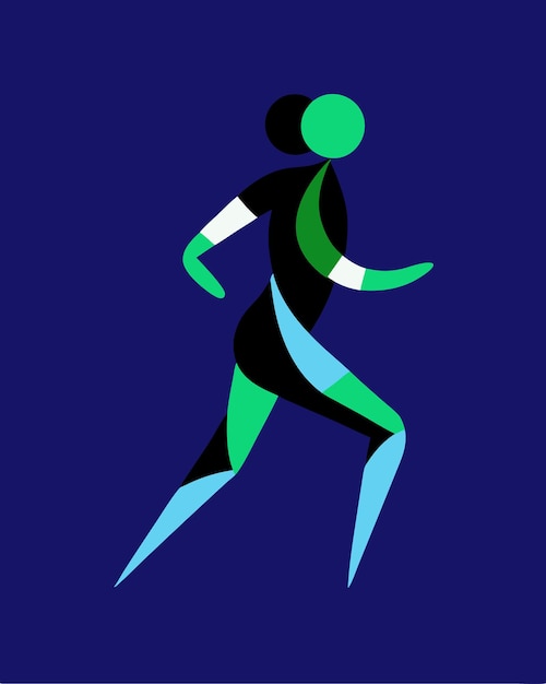 Photo minimalistfitnesslogostylizedrunningfigure