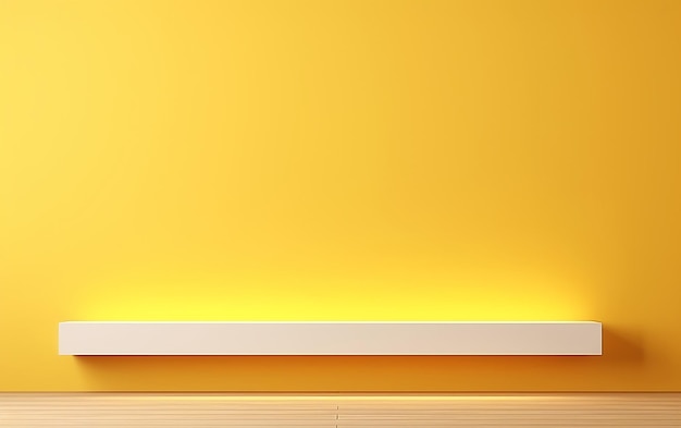 Minimalistic abstract background for product presentation Light on a tone on tone yellow wall