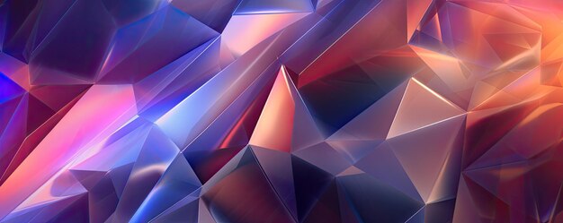 Minimalistic abstract background with holographic geometric shapes panorama