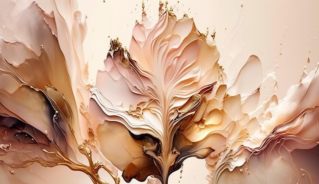 A Minimalistic Abstract Texture of Rose Gold Paint Generative AI