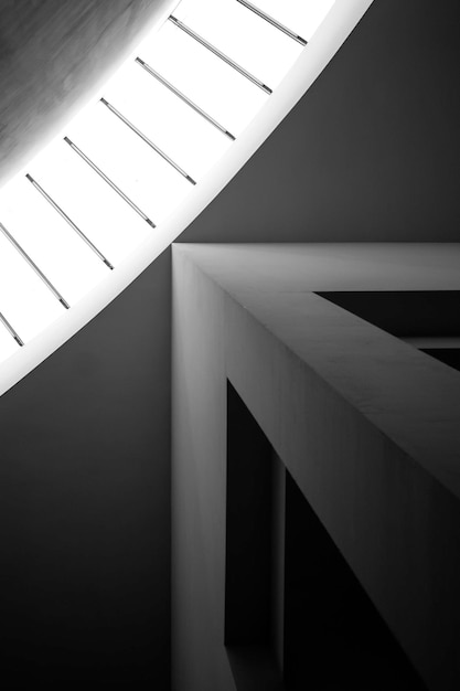 Minimalistic architecture in black and white