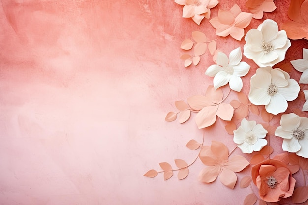 Minimalistic background with the texture of flowers prints retro shades shabby wall no more than three colors craft paper copy space ar 32 stylize 50 Job ID 97cf1c6bd26744519d4f3d983c37c644