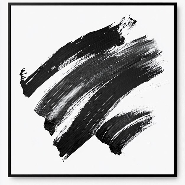 Photo minimalistic black and white abstract art in modern interior