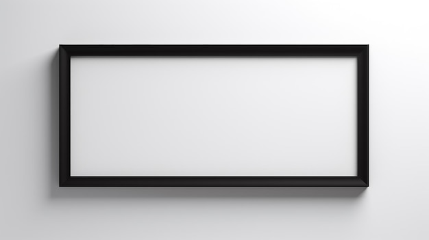 Minimalistic Blank Black Frame for Mockup Presentations Horizontal Design Element