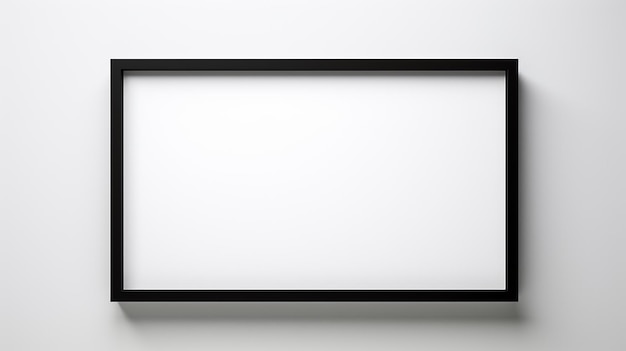 Minimalistic Blank Black Frame for Mockup Presentations Horizontal Design Element