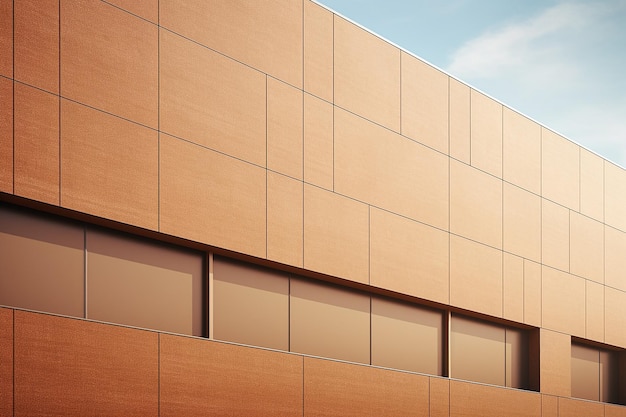 minimalistic building materials facade design