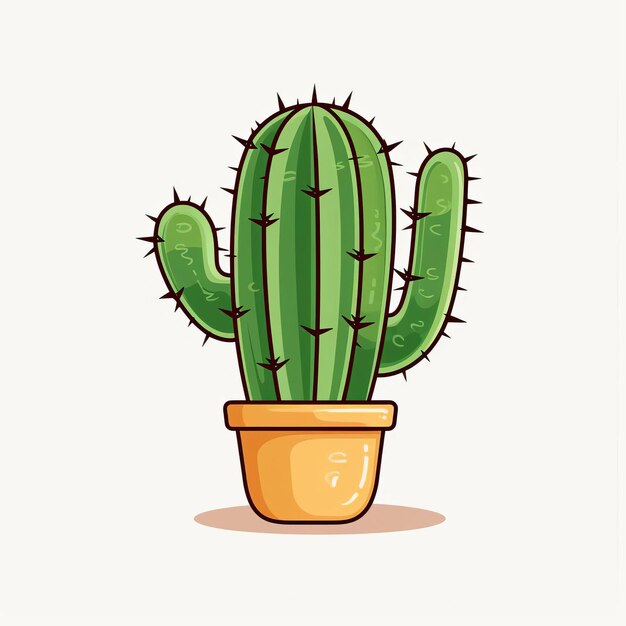 Photo minimalistic cactus silhouette vector flat symbol clipart in png svg