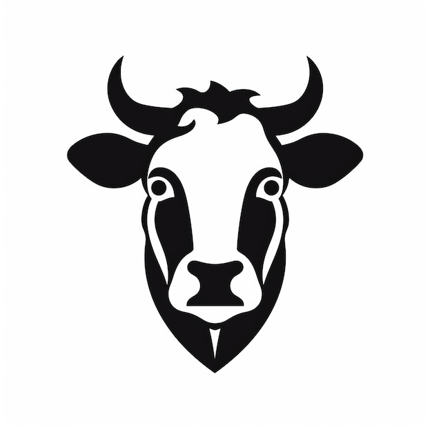 Minimalistic Cow Icon Vector Illustration With Subtle Irony