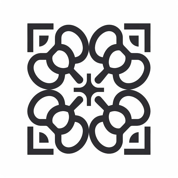 Minimalistic Cross Pattern Byzantinestyle Iconography With Floral Motifs