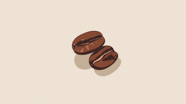 minimalistic drawing of coffee beans