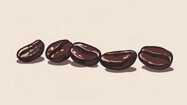 minimalistic drawing of coffee beans