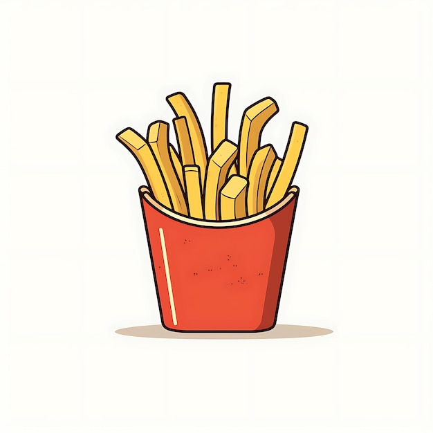 Photo minimalistic french fry illustration