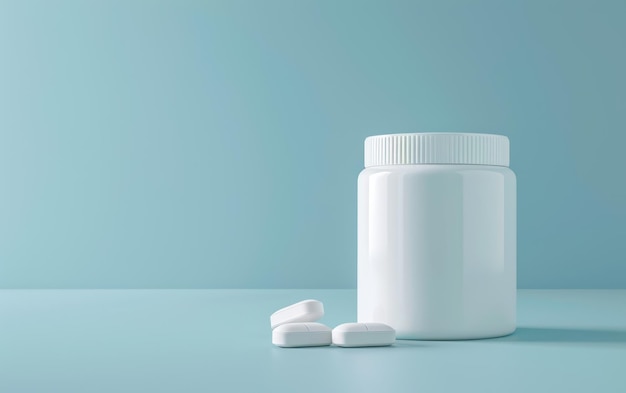 A minimalistic image of a white medication bottle