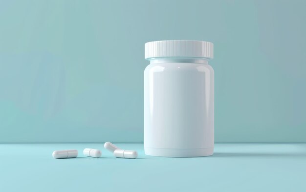 A minimalistic image of a white medication bottle