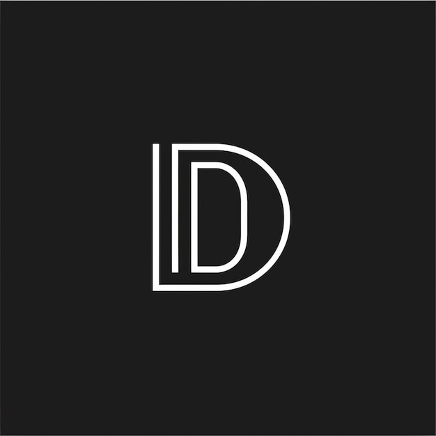 Minimalistic letter D logo brand