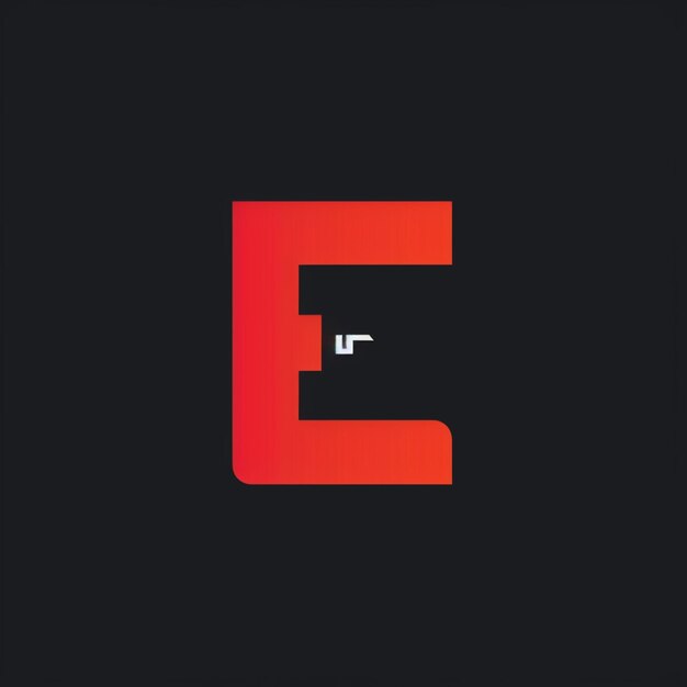 Photo minimalistic letter e logo brand