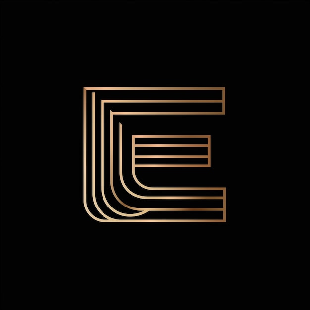 Photo minimalistic letter e logo brand