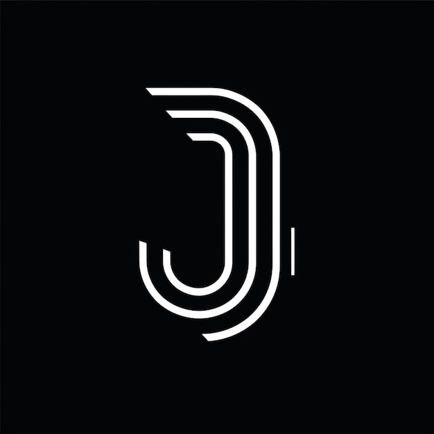 Photo minimalistic letter j logo brand