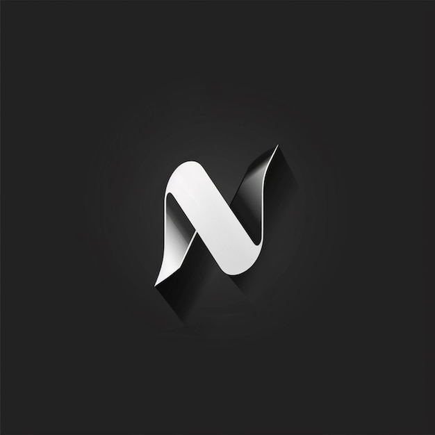 Photo minimalistic letter n logo brand