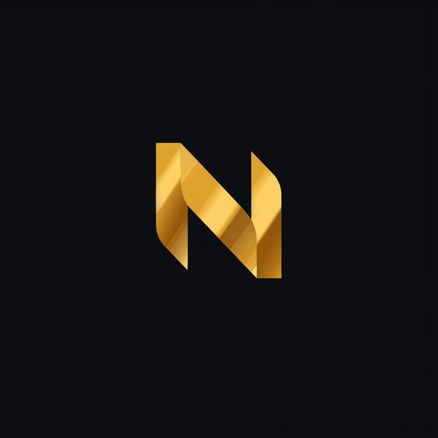 Photo minimalistic letter n logo brand