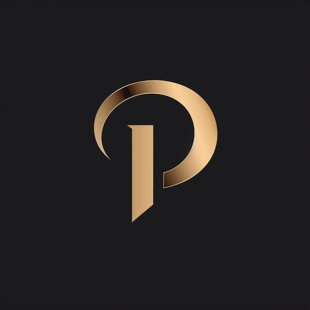 Minimalistic letter P logo brand