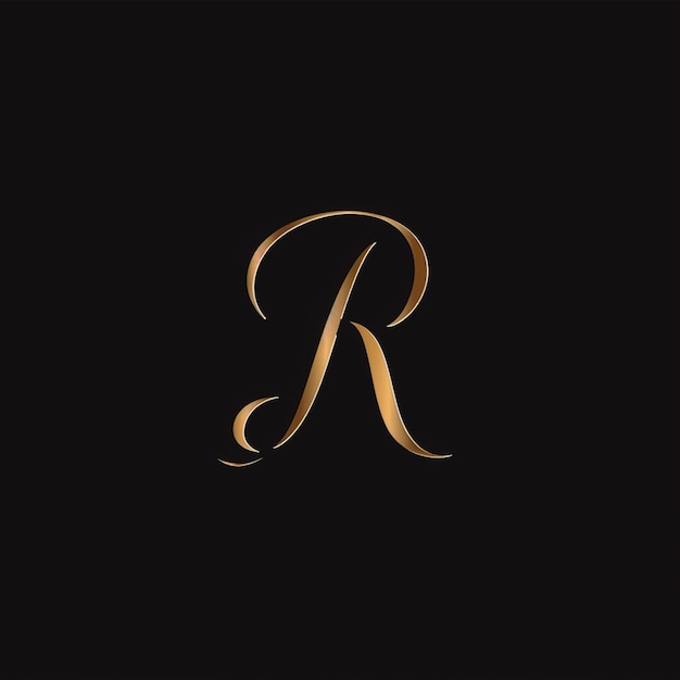 Photo minimalistic letter r logo brand