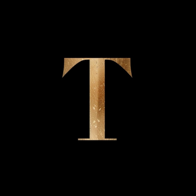 Photo minimalistic letter t logo brand