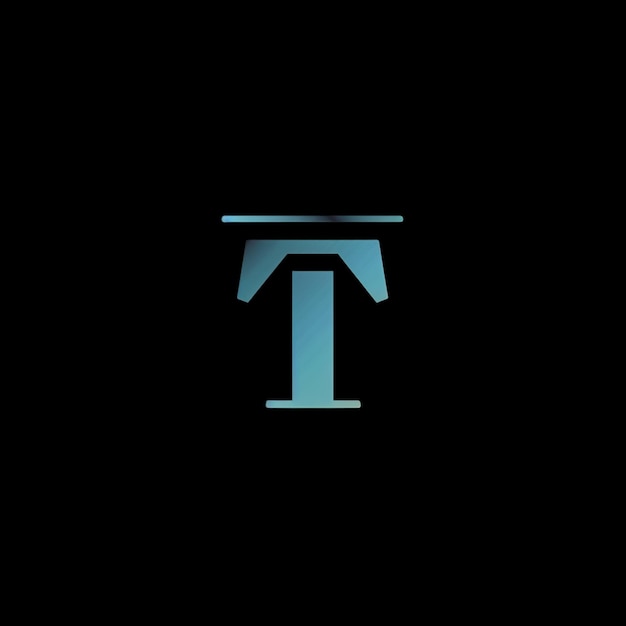 Photo minimalistic letter t logo brand