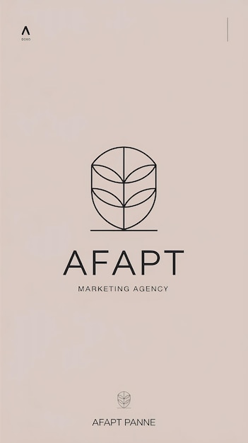 Photo minimalistic logo design for afapt panne marketing agency