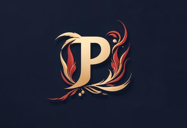 A minimalistic logo with a stylish abstract monogram combining the letters phoenix and ink